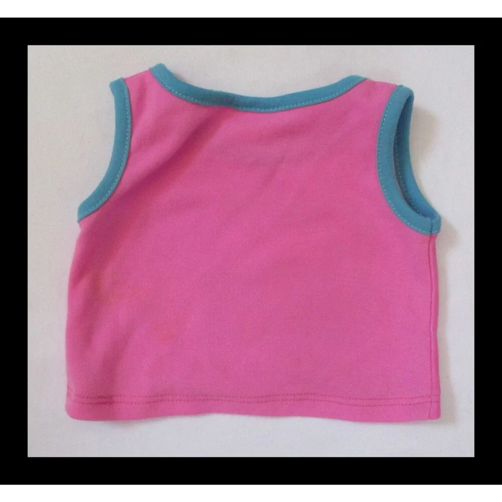 Build A Bear Pink & Teal Rainbow Dreams Tank Top